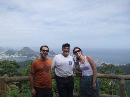 Leon Fink, Paulo Fontes, and Larissa Rosa Correa at the Tijuca Forest